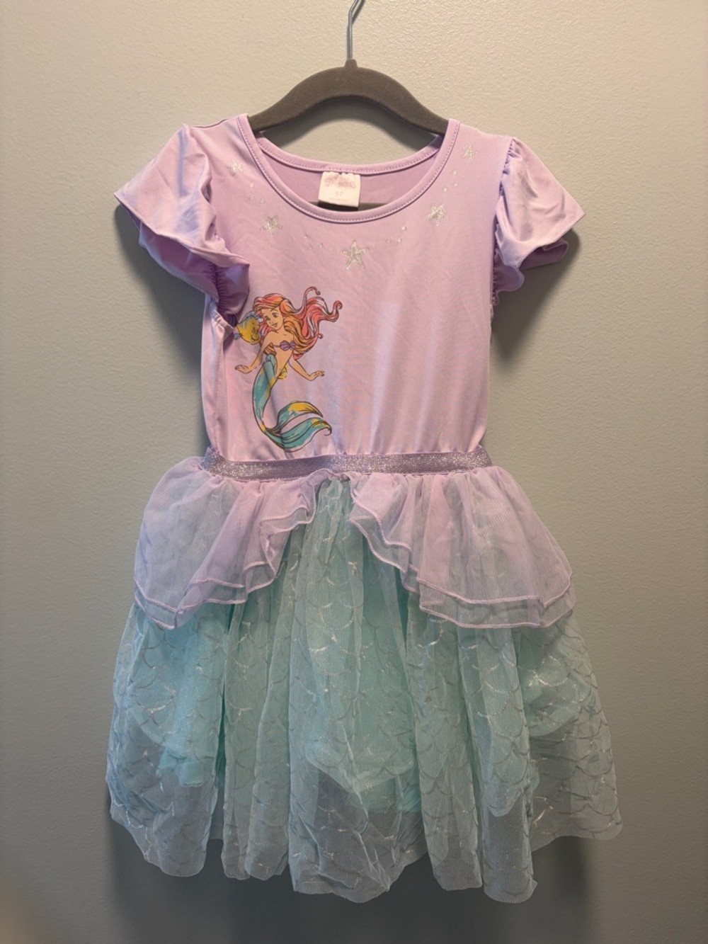 Disney Lavender and Mint Little Mermaid Tulle Dress for Girls